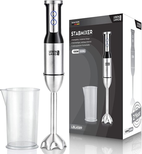 Lebenlang 1000w stabmixer - 1000w,